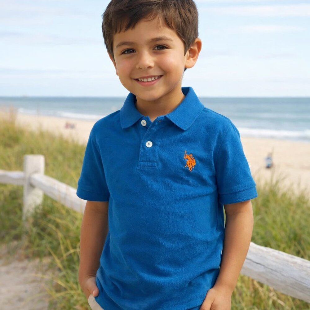 U.S. Polo Assn boys  Blue Polo Shirt- NWT